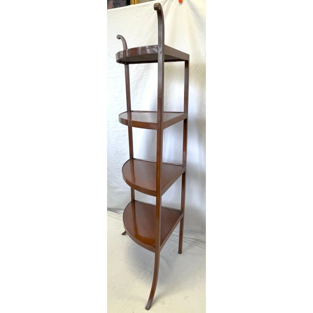 Mid 20th Century Mid Century Modern Cherry 4-Tier Corner Shelf For Sale - Image 5 of 12