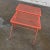Metal Mid-20th Century MCM Coral Painted Outdoor Nesting Side Tables Metal Wire & Expanded Metal Top a Pair For Sale - Image 7 of 13