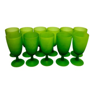 Vintage Carlo Moretti Satinato Goblets - Set of 11 For Sale