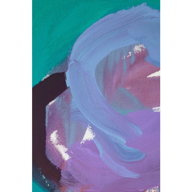 "Yesterday I Was a Rock, Today I Am a Stone, (Sitting on the Ground)" Original Floral Acrylic Painting by Simon Findlay For Sale - Image 9 of 11