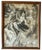 Vintage Framed Impressionist Pastel Drawing of a German Shepherd Dog For Sale