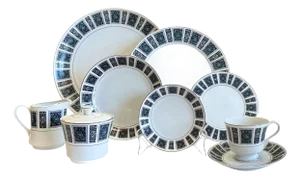 1960s Modern “Blenheim” Pattern Dinnerware by Excellency; Service for 8 - 51 Pieces