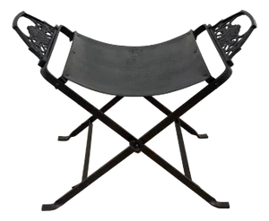 Vintage Oscar Bach Attributed Wrought Iron Vanity Stool