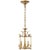 Diego Petite Classical Perching Bird Lantern in Gilded Iron Designer: Chapman & Myers Canopy: 5" Round Mounting: Chain...