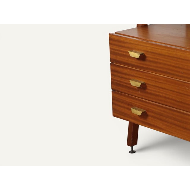 1960s Vintage Italian Wood Bookcase, 1960s For Sale - Image 5 of 18