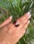 Toi Et Moi Red Garnet Two Stone Ring for Women Set in 925 Silver - Size 6 For Sale - Image 4 of 12