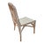Farmhouse Vintage White Woven Rattan Wicker Open Lattice Back Side Chair For Sale - Image 3 of 4
