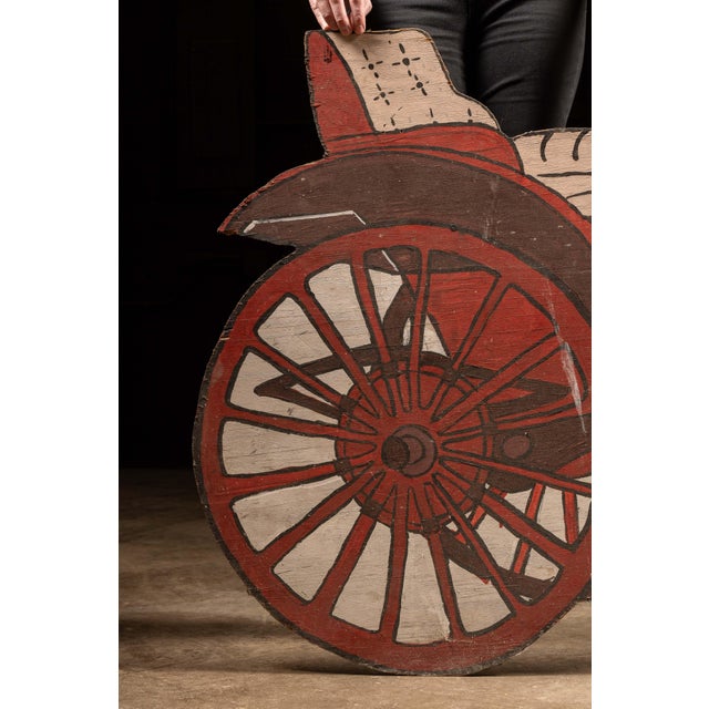 Wooden Antique Motor Carriage Sign For Sale - Image 4 of 6