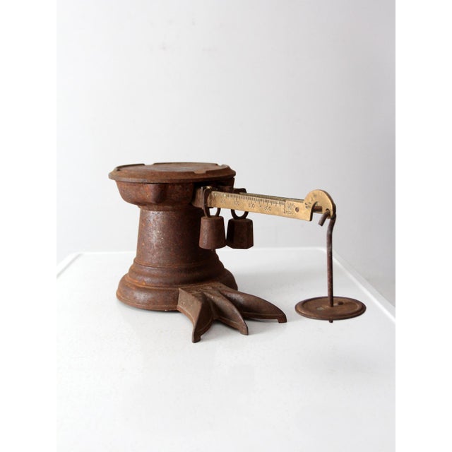 American Antique Howe Counterbalance Scale For Sale - Image 3 of 11