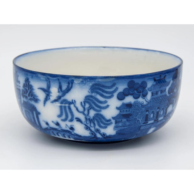 Early 20th Century Willow Flow Blue Bowl For Sale - Image 4 of 10