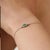 Dainty Stackable Emerald Chain Bracelet in Pure 925 Silver for Everyday Wear For Sale - Image 4 of 11