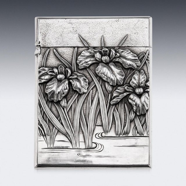 Antique 20th Century Japanese Meiji Silver Card Case, 1900s For Sale - Image 14 of 16