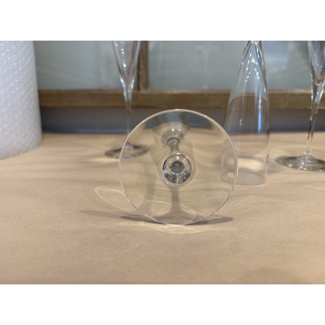 Modern Vintage Baccarat Dom Perignon Champagne Flutes For Sale - Image 3 of 6