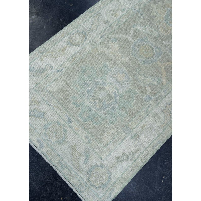 Turkish Turkish Oushak Rug 2'6" x 10'1" #19435 For Sale - Image 3 of 8