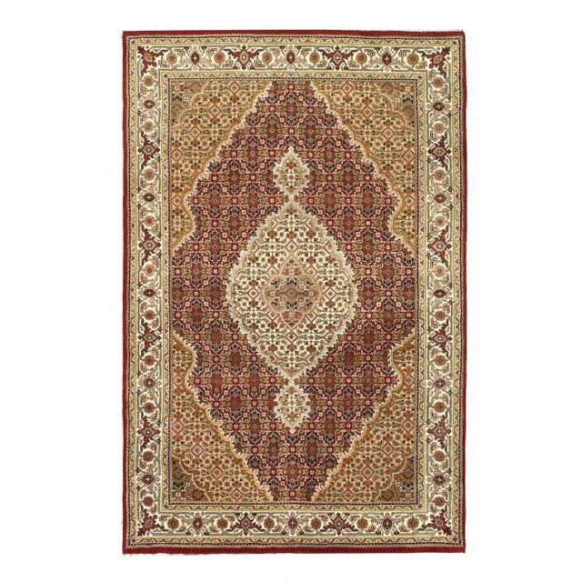 2020s Fine Hand Knotted Silk & Wool Tabriz Design For Sale - Image 4 of 4