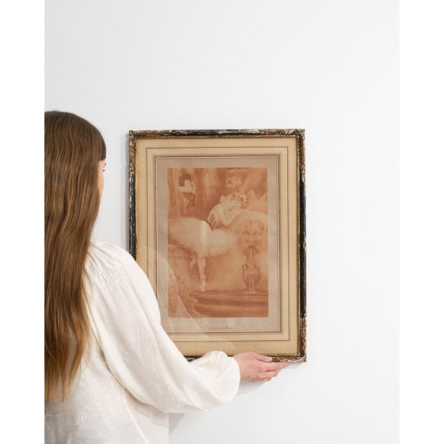 This 1900 - 1909 painting from France is a painting, housed in a wood and glass frame. Its signed detailing gives the...