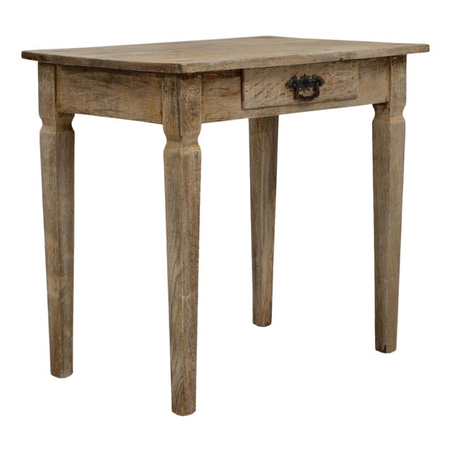 19th Century French Bleached Oak Side Table For Sale