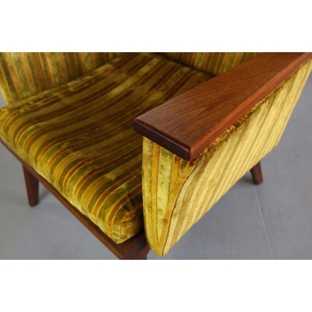 Mid-Century Modern 1960s High Back Chairs Attributed to Adrian Pearsall for Craft - a Pair For Sale - Image 3 of 7