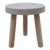 Wooden Mid Century Small Solid Wood Milking Stool in Distress Finish For Sale