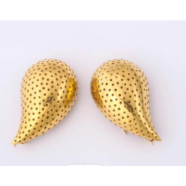 Vintage 80s 18kt Gold Tiffany & Co. Clips - a Pair of 2 For Sale - Image 9 of 10