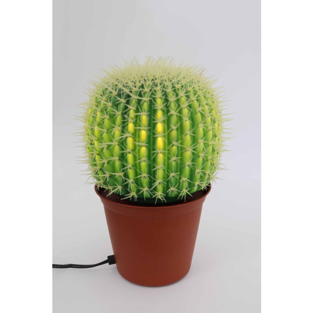 Large Cactus Table Lamp An exceptional and decorative piece Height 30cm Diameter 19cm Cactus made of plastic Plant pot...