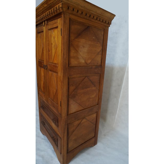 Late 20th Century Carved Wooden Armoire Made in Mexico For Sale - Image 4 of 13