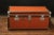 Fabric, Leather, Metal and Poplar Mail Trunks with Key, Set of 2 For Sale - Image 6 of 11