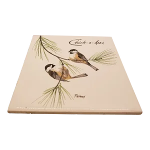Vintage Bird "Chick-A-Dees," Signed Ceramic Wall Object