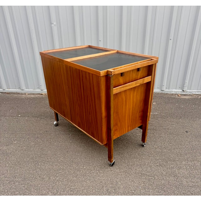 Mid-Century Modern Vintage Danish Teak Bar Cart by Niels Erik Glasdam Jensen For Sale - Image 3 of 9
