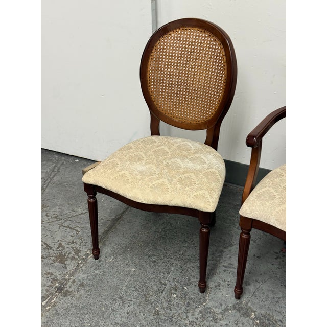 Bombay Company Traditional Oval Cane-Back Chairs, Set of Two For Sale - Image 10 of 12