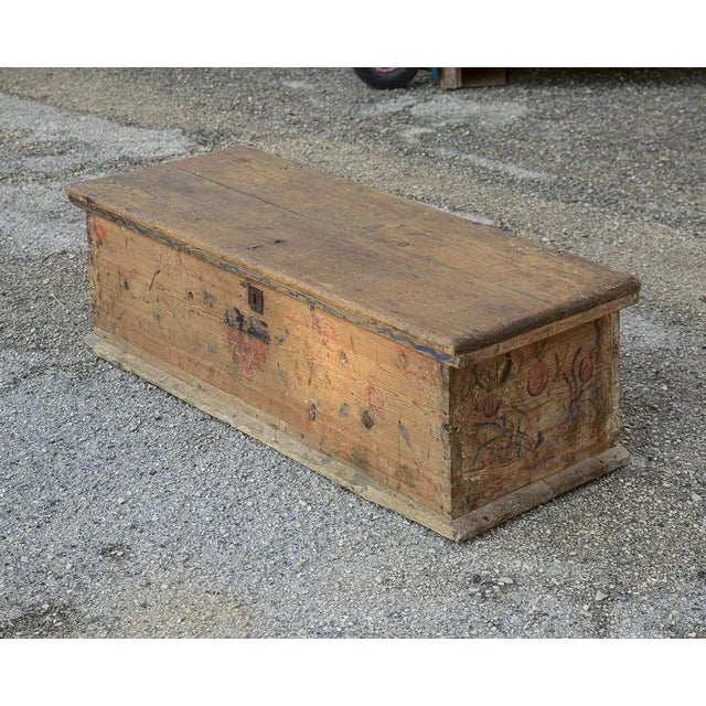 Fir Chest with Decorative Fragments, Italy, 1800s For Sale - Image 3 of 9