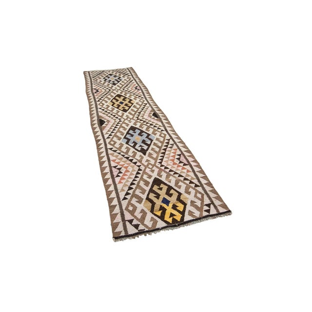 Traditional Vintage Turkish Kilim Runner For Sale - Image 3 of 7