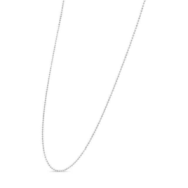 Presenting a feminine classic: a simple and dainty .925 sterling silver Ball bead chain. This thin, .70 millimeter wide...