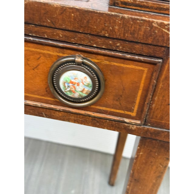 Flame Mahogany Ladies Writing Desk, Early 20th Century For Sale - Image 11 of 12