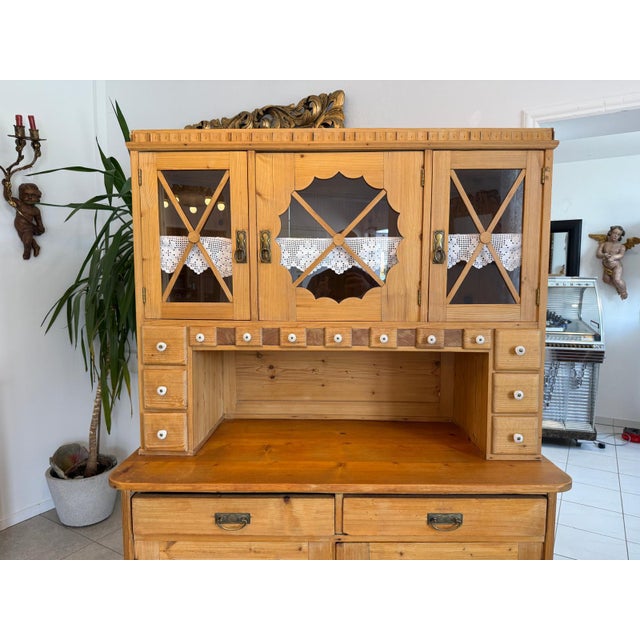 Wood Art Nouveau Natural Wood Cupboard, 1890s For Sale - Image 7 of 13