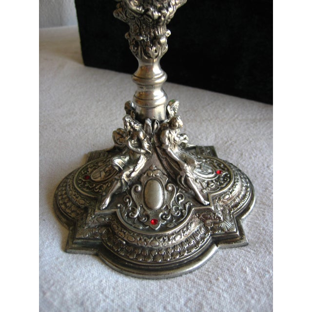 Vintage Pewter Chalice in Box Gothic Style For Sale - Image 6 of 9