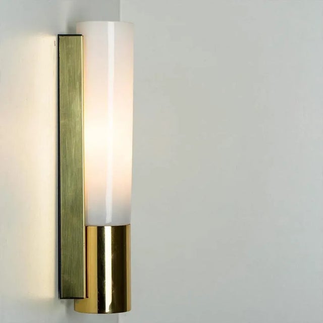 Opaline Glass Wall Lights from Glashütte Limburg, 1970, Set of 2 For Sale - Image 13 of 16