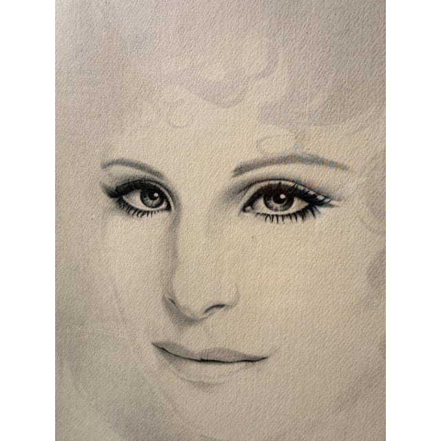 Fabulous charcoal and pencil portrait of the one and only legend Barbra Streisand. This is a limited edition lithograph of...