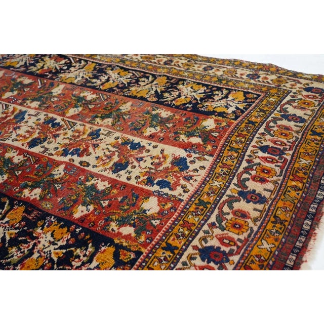 Red Antique Qashqai Rug 3'7'' x 7'1'' For Sale - Image 8 of 12