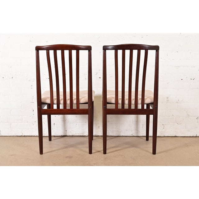 Danish Modern Sculpted Solid Rosewood Dining Chairs by Vamdrup Stolefabrik, Set of Four For Sale - Image 9 of 11