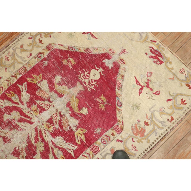 Folk Art Late 19th Century Antique Zabihi Collection Turkish Ghiordes Rug - 3'10" x 6' For Sale - Image 3 of 8