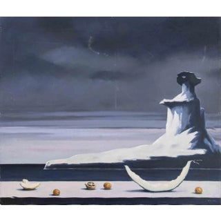 Gino Guida, The Autumn Rock, Oil Painting, 1980s For Sale