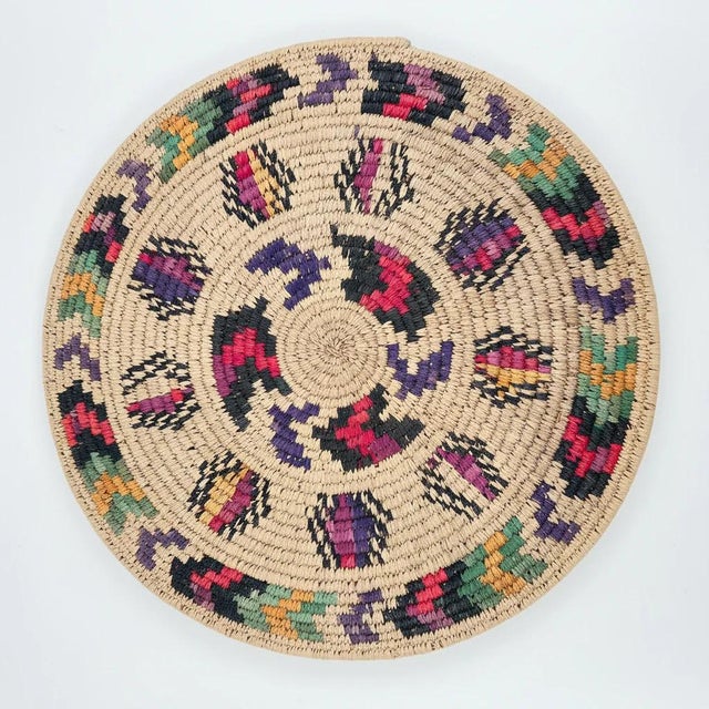 Early 20th Century Hausa Flat Basket Nigeria 17inch MATTER COLLECTION For Sale - Image 4 of 8