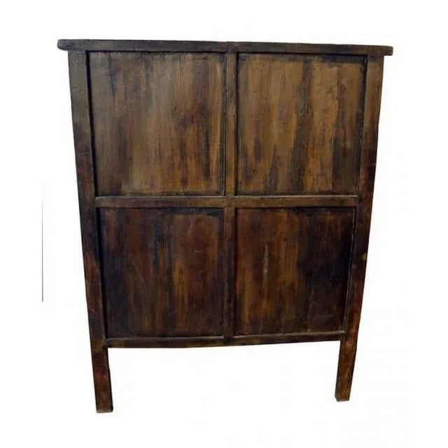 Antique Brown Lacquered Chinese Cabinet With Doors and Drawers From the 1800s For Sale In New York - Image 6 of 7