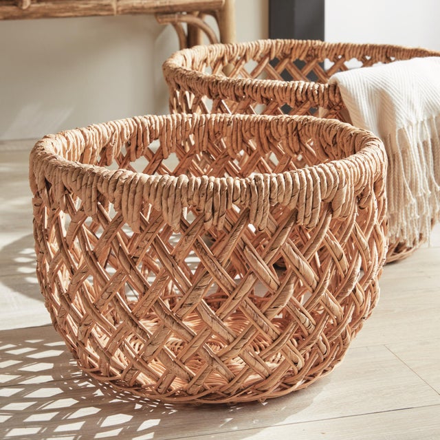 Tan Emlyn Baskets, Set Of 2 For Sale - Image 8 of 8