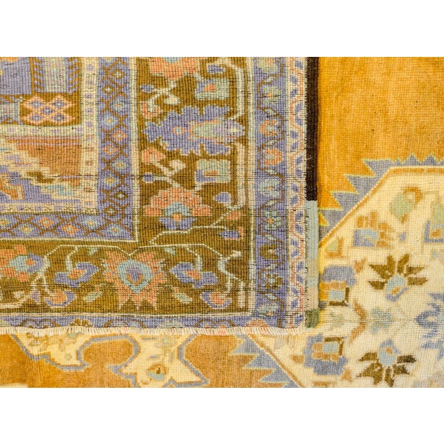 Wonderful Vintage Turkish Oushak Rug For Sale In Chicago - Image 6 of 6