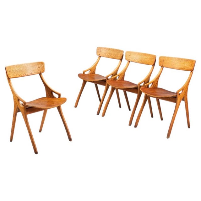 Dining Chairs in Teak by Arne Hovmand Olsen for Mogens Kold, Denmark, 1959, Set of 4 For Sale - Image 17 of 17