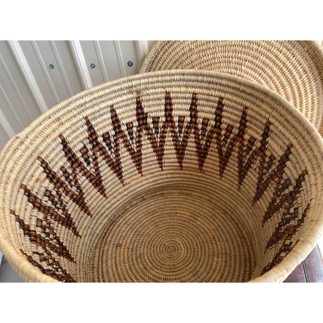 African Vintage Lidded Turkana Basket From Kenya - 18" Tall Floor Storage Bin For Sale - Image 3 of 11