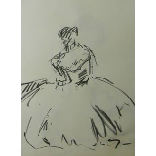 Contemporary Figurative Female Charcoal Drawing by Jose Trujillo For Sale