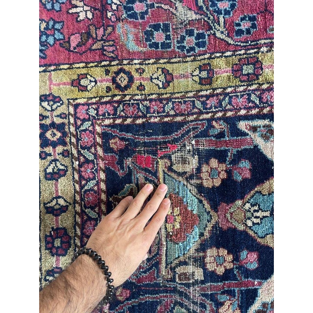 1920s Decorative Antique Northeast Khorassan-Mashad Palmettes Rug 8.6 x 11 For Sale - Image 5 of 18